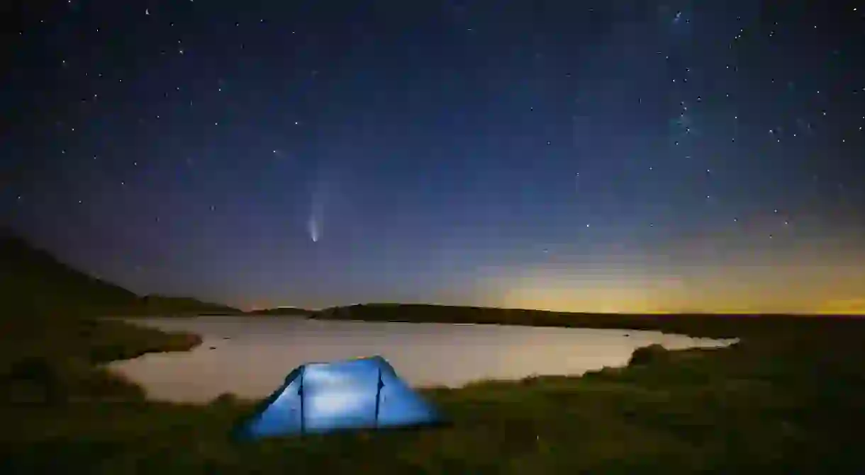 Comet NEOWISE over Llyn y Fan Fawr, Brecon Beacons, Wales