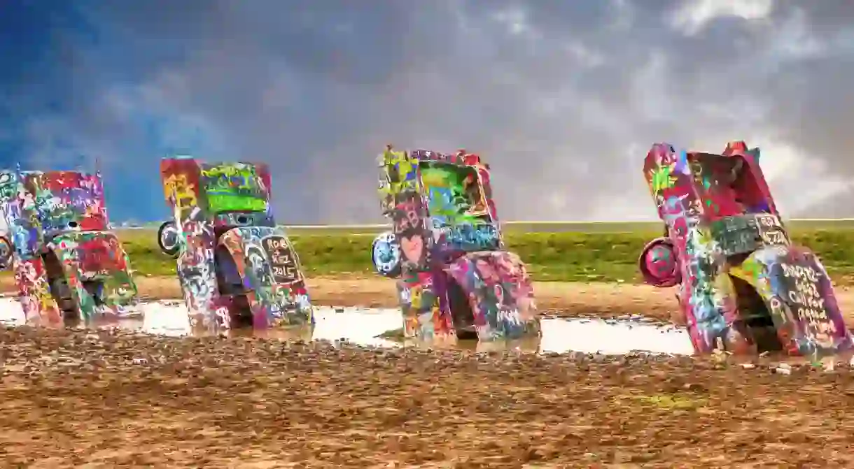 A stop at Cadillac Ranch is a must on your way to Amarillo