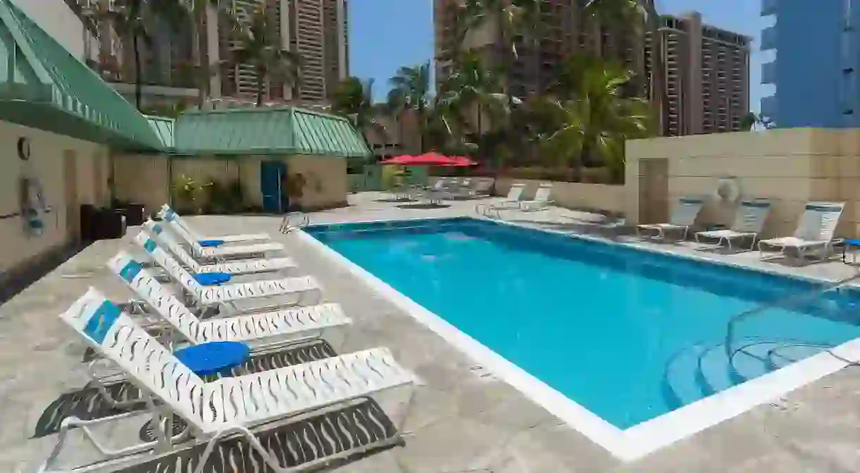 Save your pennies for surfing lessons and luau nights with an affordable stay at the Ramada Plaza by Wyndham Waikiki