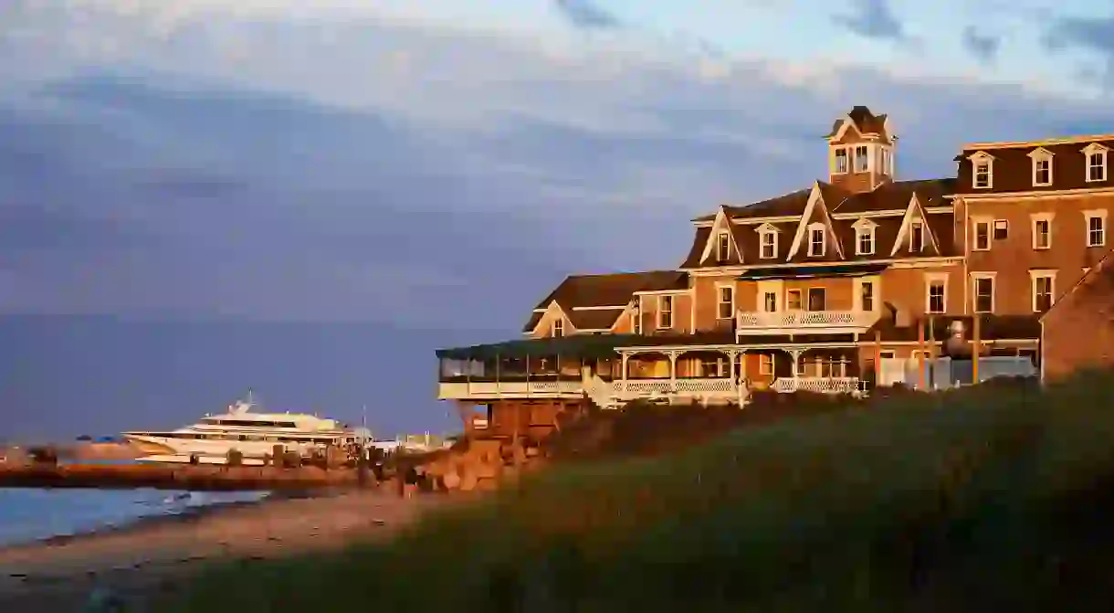 The opulent Victorian Cliffside Inn is one of the top options for a beachfront hotel in Rhode Island