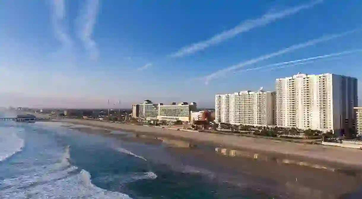 The hard-packed sand makes certain parts of the beach ideal for racing