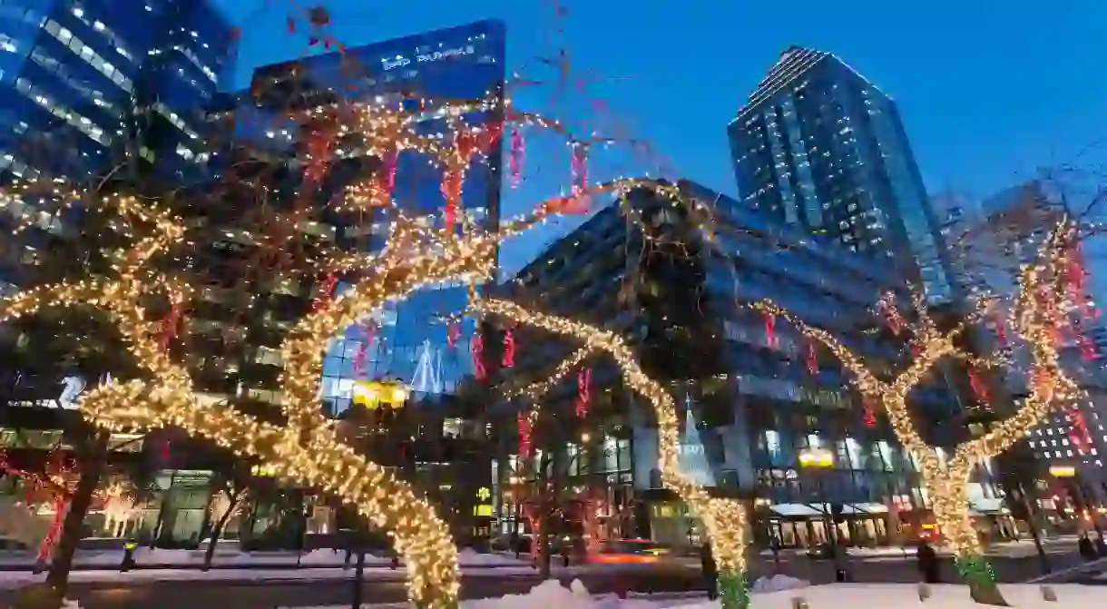 Christmas lights in Montreal