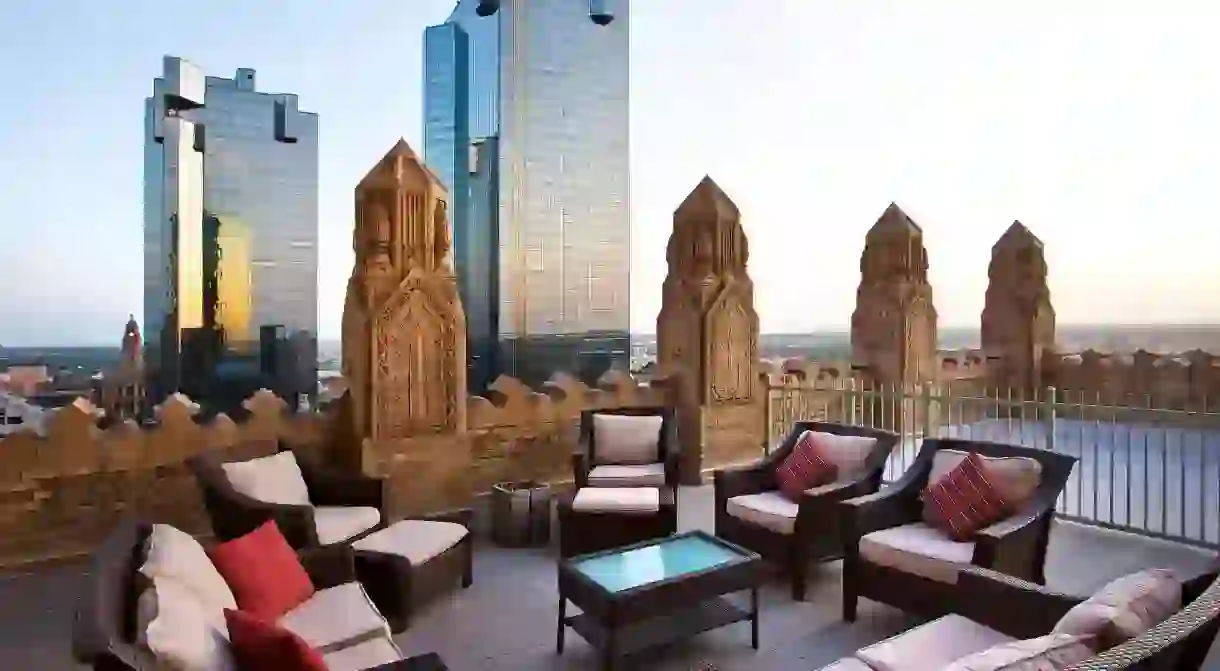 Enjoy amazing views from the rooftop pool at the Courtyard Fort Worth Downtown/Blackstone