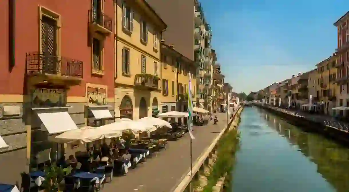 Restaurant situated along the edge of the Grand Canal in the Naviglio area of Milan.