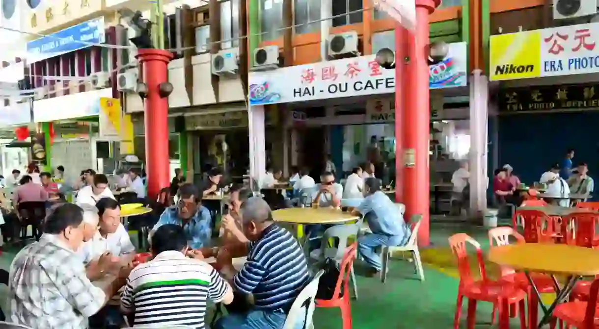 Food hawker centre in Miri, Malaysia.