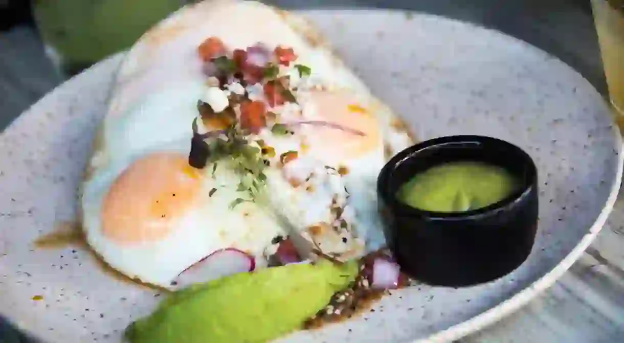 Duck Rancheros, Black Ant Restaurant, East Village, Manhattan, New York