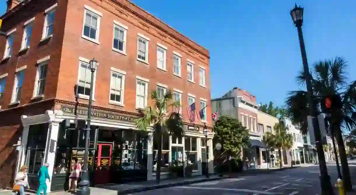 Charleston South Carolina,historic Downtown,King Street,The Preservation Society of Charleston,store,building,exterior,business district,businesses,sh