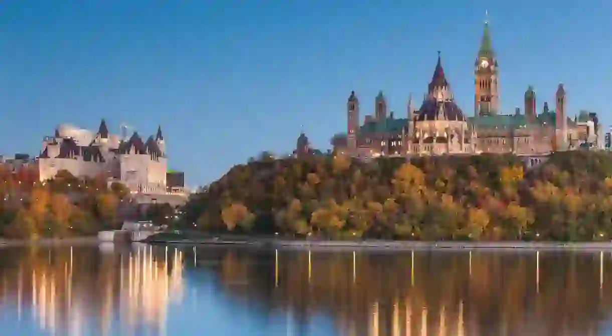 The Chateau Laurier Hotel sits directly opposite Ottawas iconic Parliament Hill