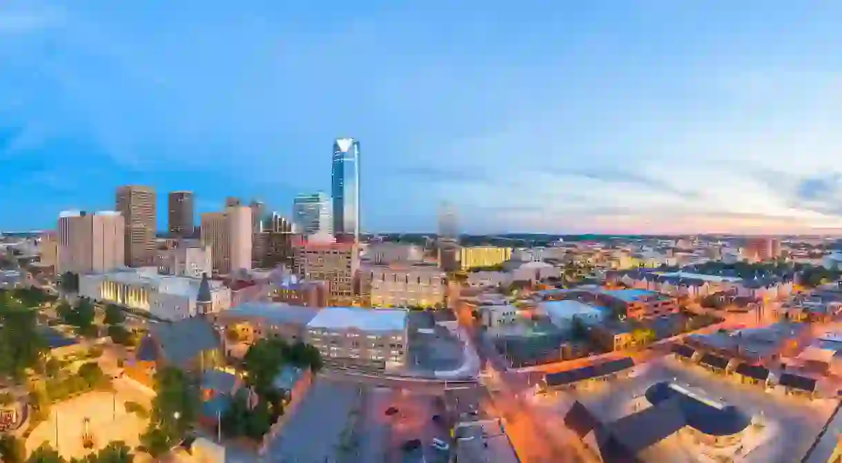 The Downtown skyline of Oklahoma City is an impressive sight