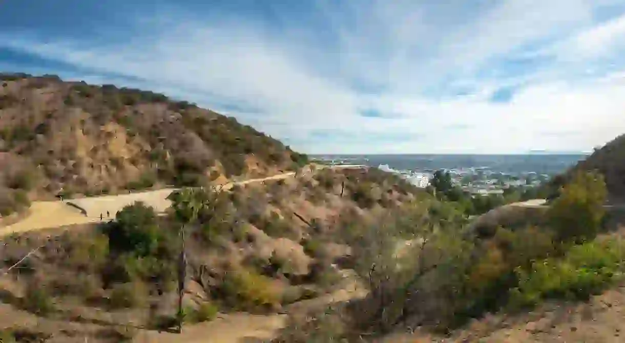 Los Angeles and Hollywood Hills, view from Runyon Canyon Park, Los Angeles, California