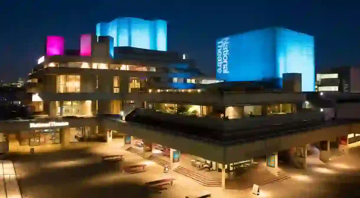 National Theatre, night shot, Southwark, London, England, Great Britain