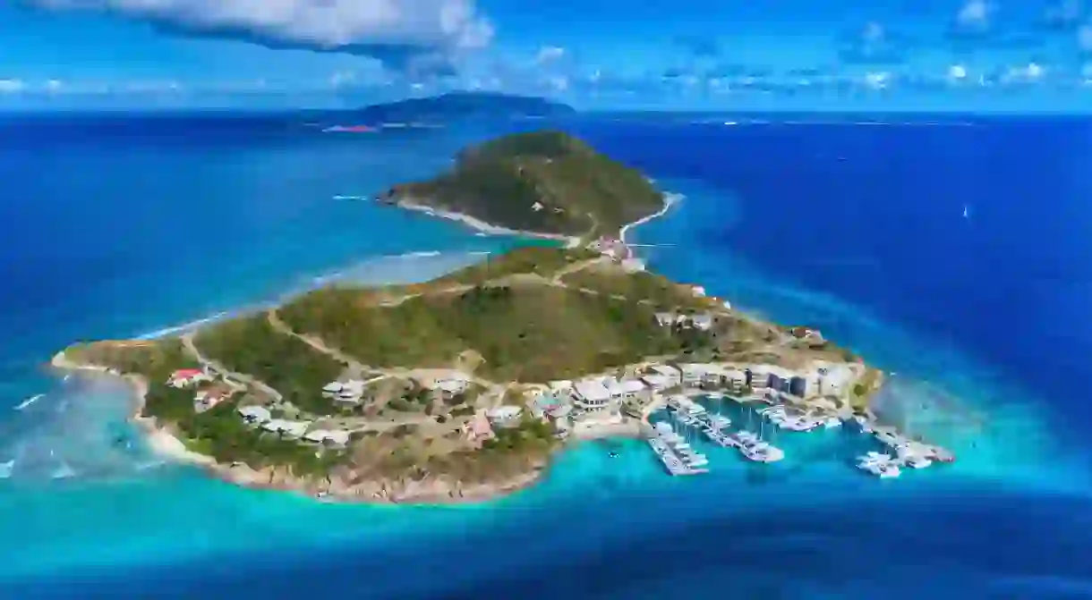 Approaching the idyllic Virgin Islands