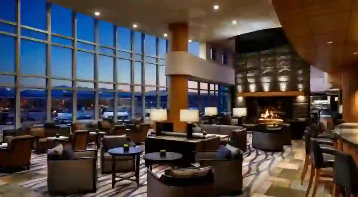 Watch planes take off from the bar at the Westin Wall Centre