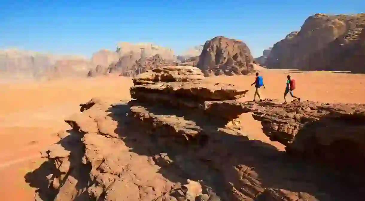 Wadi Rum is a beautiful area that acts as a hiking magnet in Jordan