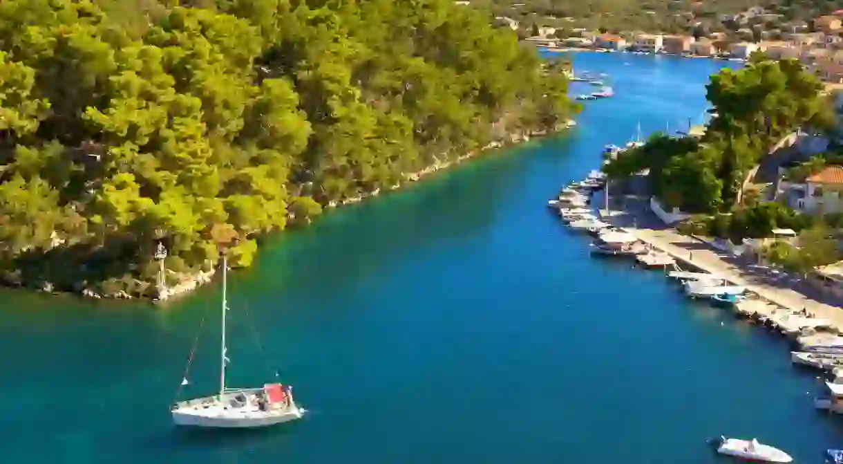 Gaios harbour on Paxos is a common stop for sailing trips around the Ionian Islands