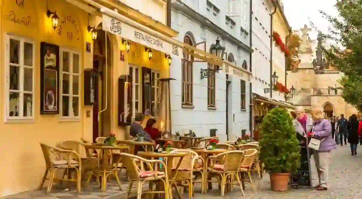 Cafe in Mala Strana (Little Quarter), Prague, Czech Republic