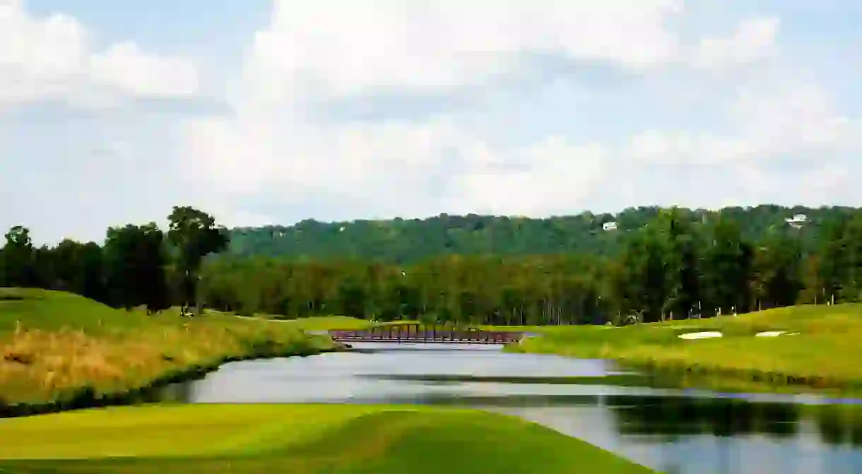 Alabama welcomes the newest addition to the Robert Trent Jones Golf Trail, Ross Bridge, located in Hoover near Birmingham, Alabama