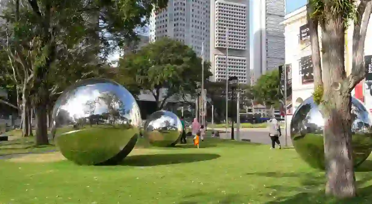 Stainless steel Mirror Balls Baet Yeol Kuan in Empress Place