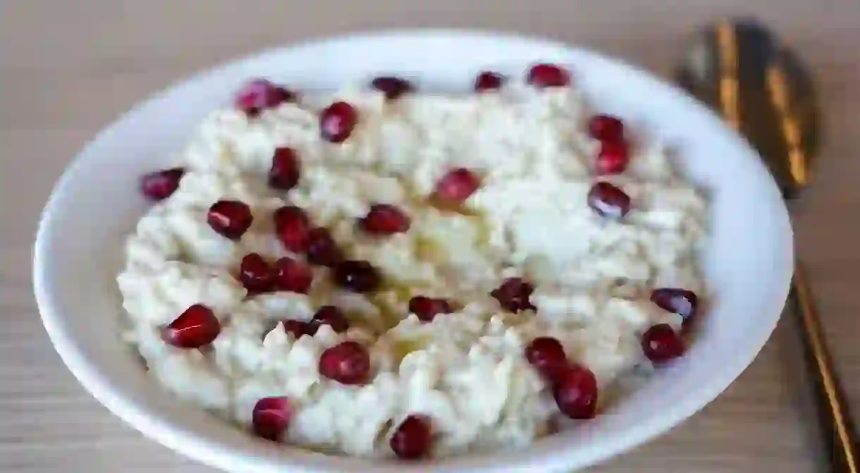 Moutabbal with pomegranate, eggplant and hummus