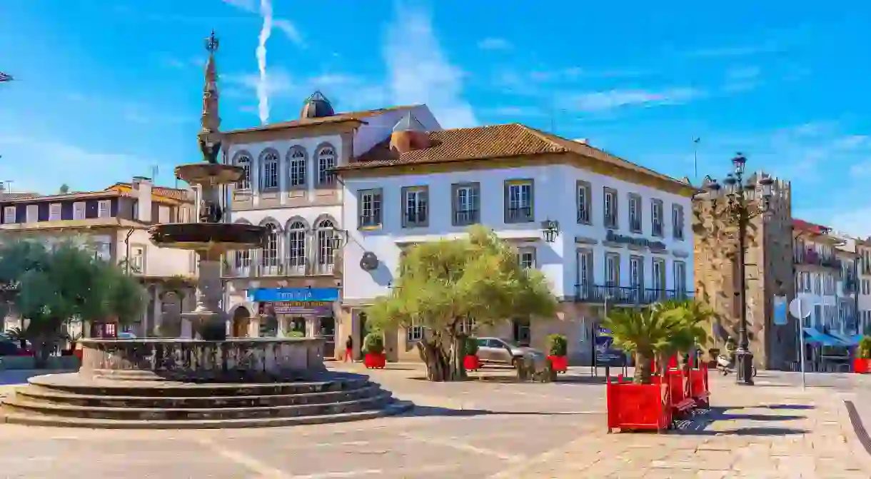 PONTE DE LIMA, PORTUGAL, MAY 24, 2019: View of Chafariz at Ponte de Lima in Portugal