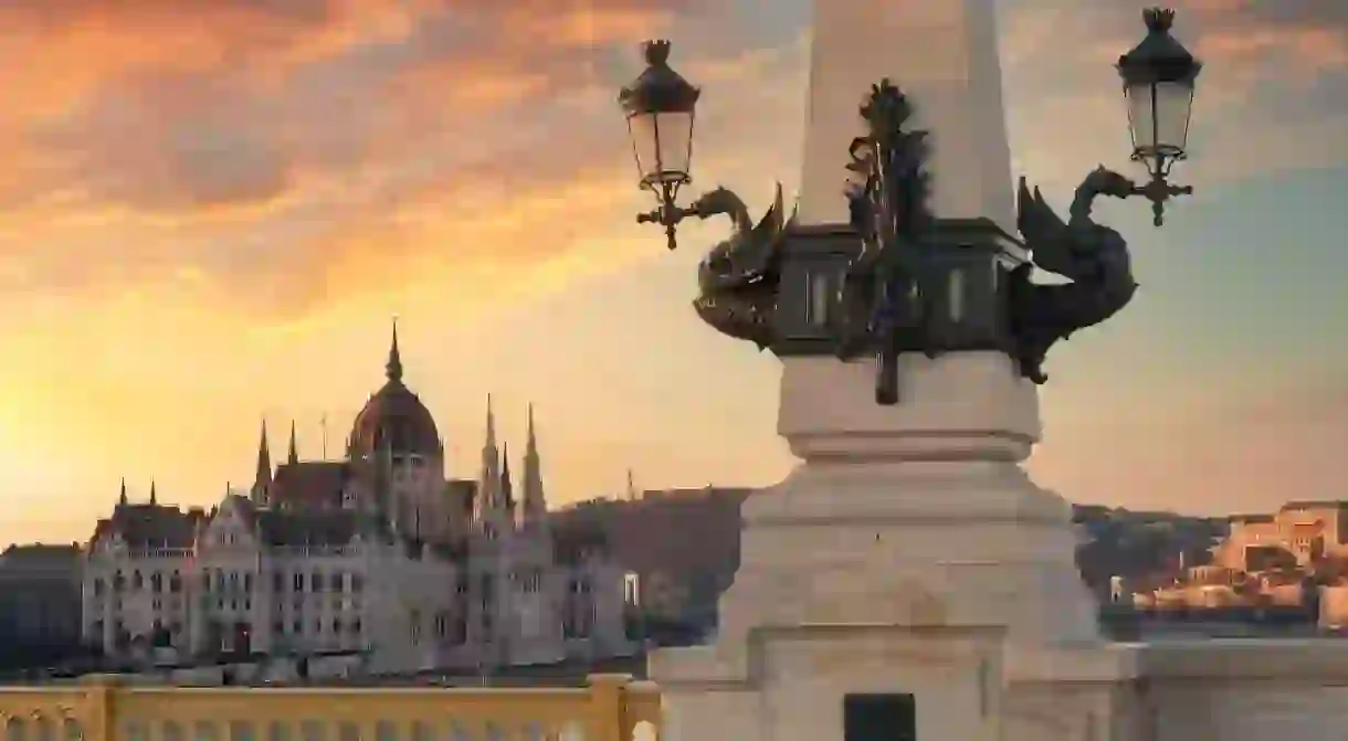 Margaret Bridge and Hungarian Parliament building