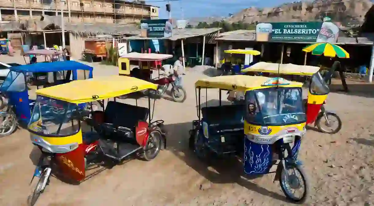 Peru, Piura Province, Mancora, taxis