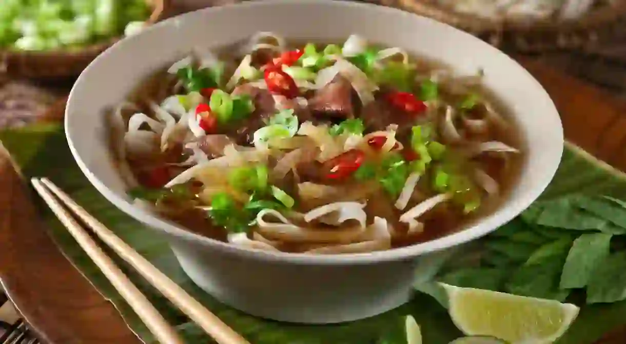 Pho Bo Beef and noodle soup Vietnam Food