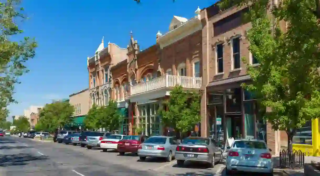 Center Street in downtown Provo, Utah, USA