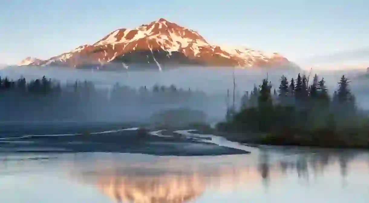 Exit Glacier in the mist of Alaskas stunning Kenai Fjords National Park