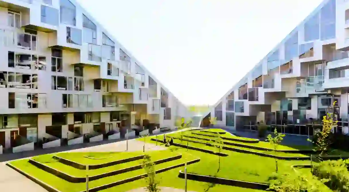 8-Tallet, modern apartment house, Amager, Copenhagen, Denmark