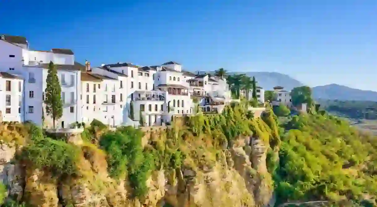 Ronda, Spain old town cityscape on the Tajo Gorge