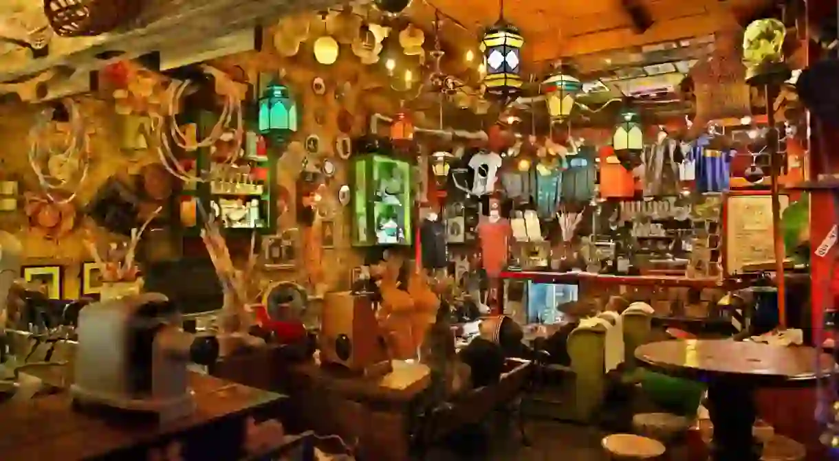 The Szimpla Kert one of the oldest and most famous Ruin-pubs in Budapest, Hungary