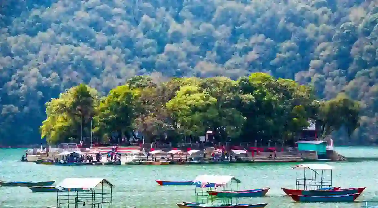 Barahi Hindu Temple, Phewa Lake, Pokhara, Nepal