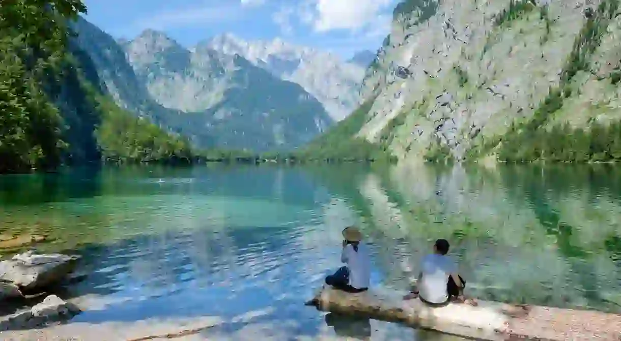 Lake Obersee, in Upper Bavaria, is a beautiful spot to relax in nature with your significant other