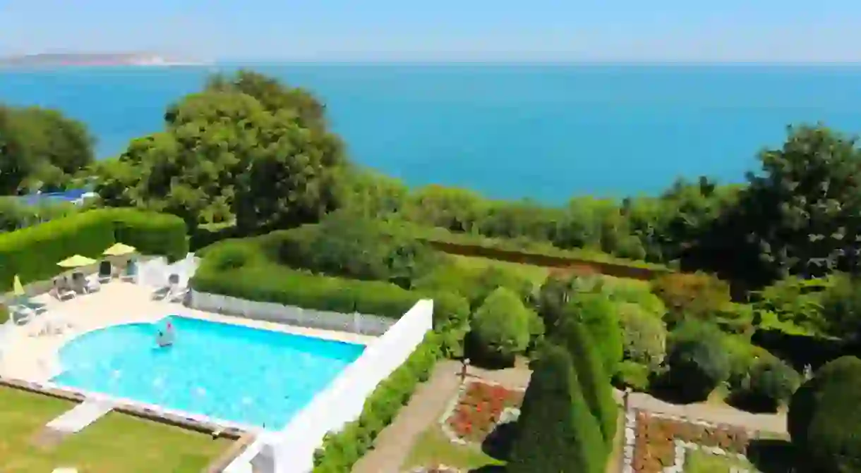 The clifftop setting and dramatic views make Luccombe Hall one of the very best hotels on the Isle of Wight