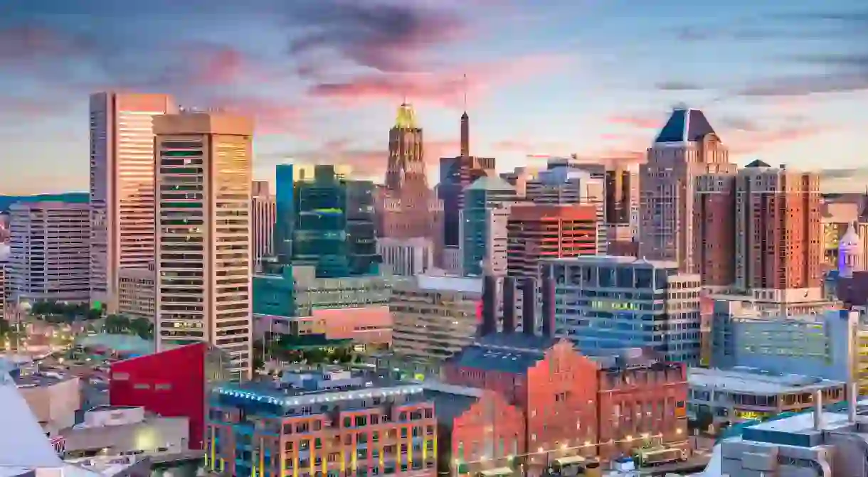 Skyline over the Inner Harbor, Baltimore, Maryland, USA