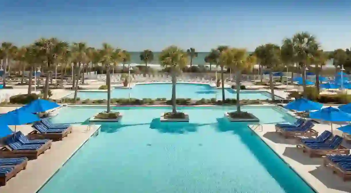 While away your days poolside at the Marriott Myrtle Beach Resort and Spa at Grande Dunes