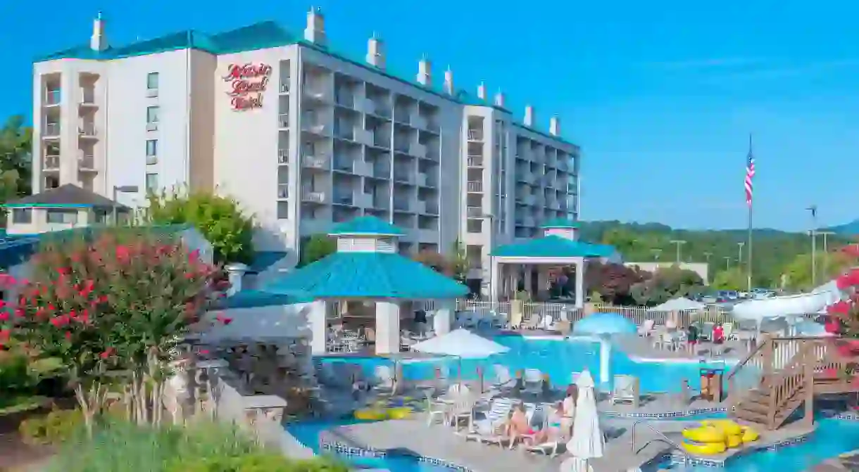 It’ll be hard to pull yourself away from the outdoor water park at Music Road Resort