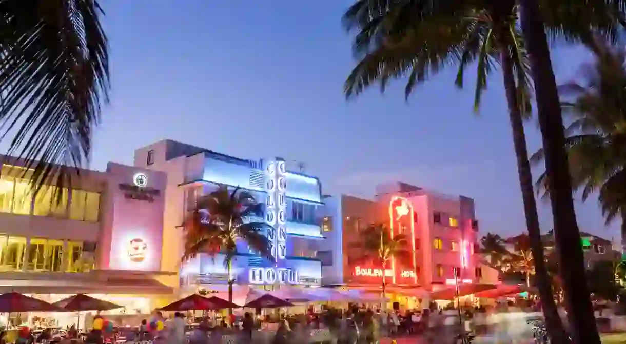 The most famous street in Miami Beach, Ocean Drive is awash with bars, restaurants and nightclubs