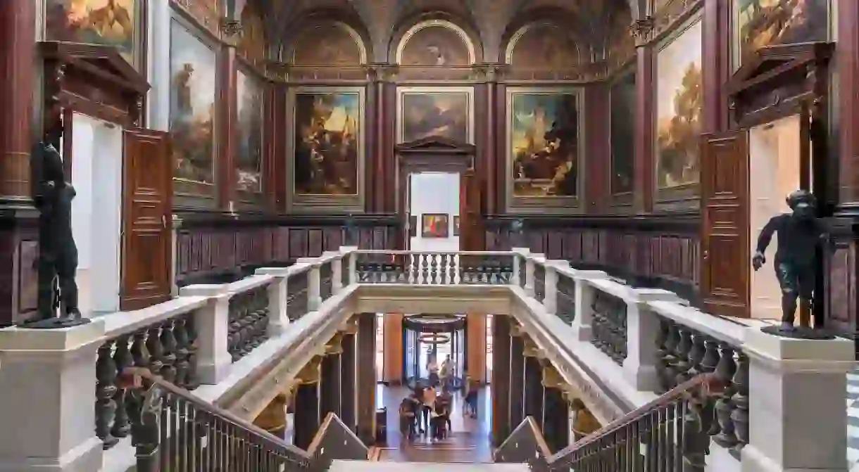 Interior of the Kunsthalle Hamburg (Hamburger Kunsthalle), art museum in Hamburg, Germany