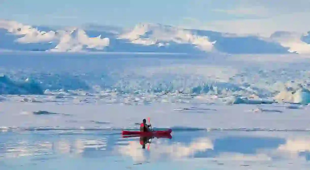 Kayaking through the tundra is an adventure for serious thrill-seekers