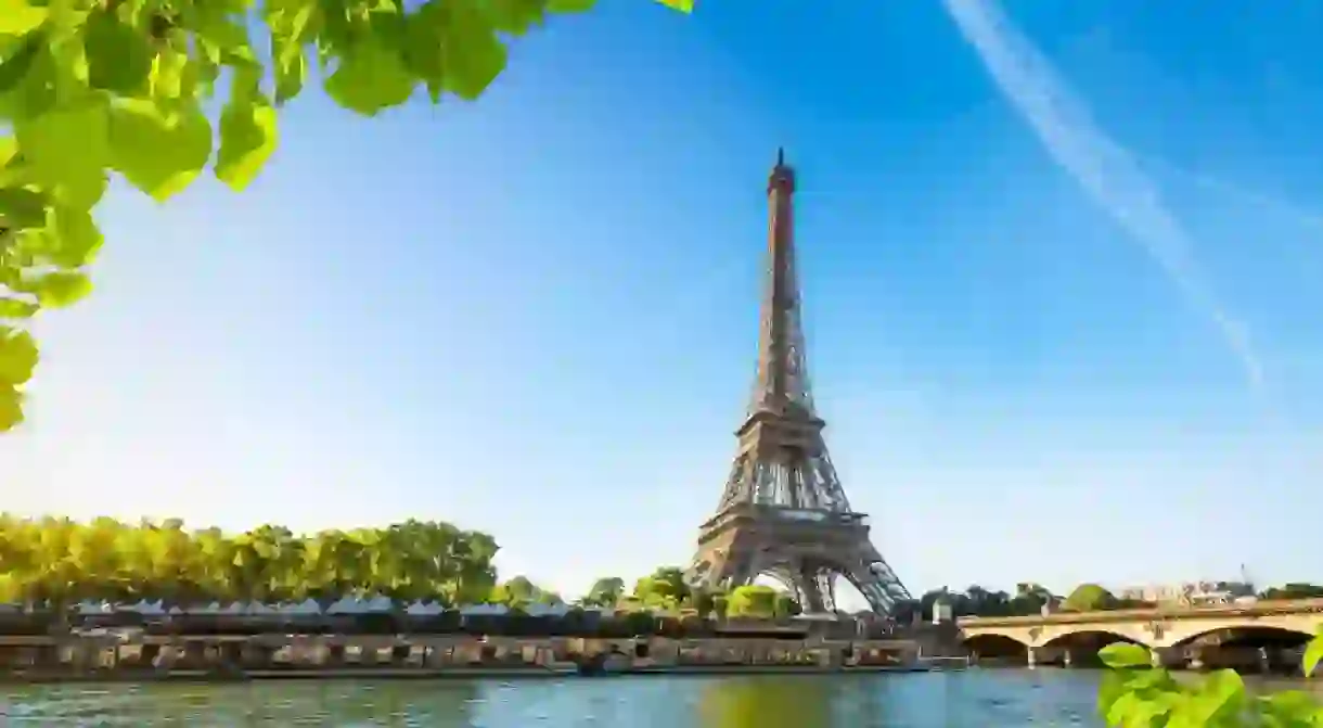 Seine in Paris with Eiffel Tower at daytime