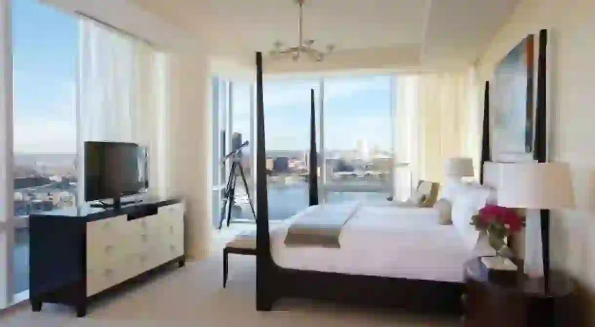 Four Seasons Baltimore offers luxurious accommodation with fabulous views over the city