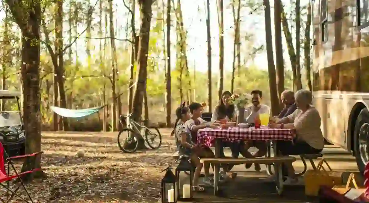 Nothing says quality family time like a picnic in the woods with your nearest and dearest