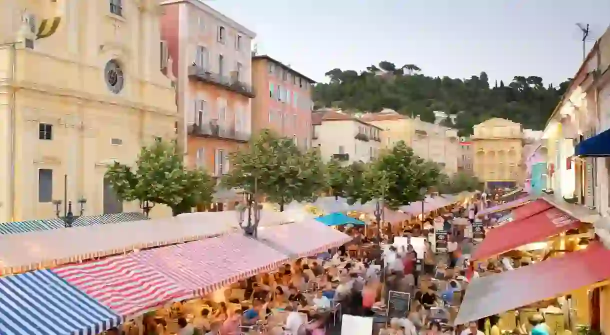 The Marché aux Fleurs along Cours Saleya is a mandatory stop when youre shopping in Nice, France