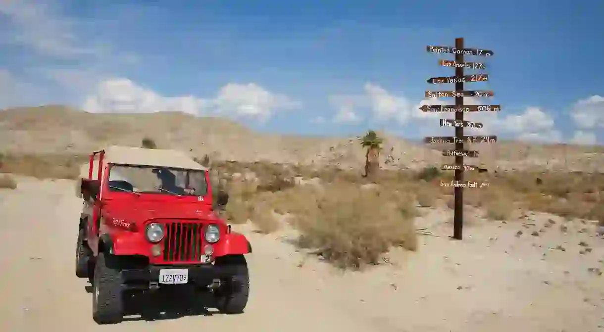 Off-roading along the San Andreas Fault is a must for adventurous travellers visiting Palm Springs