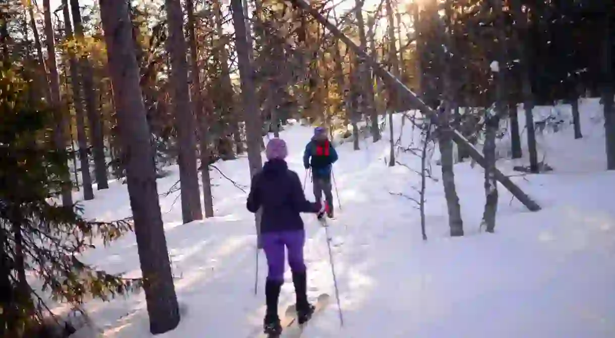 Altai Skiing in Pyha ski resort, Lapland, Finland