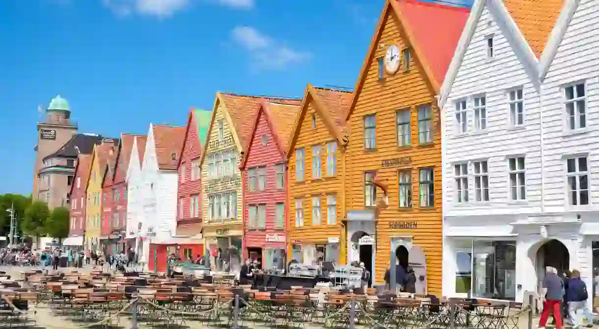 Stunning colourful wooden warehouses in Bergen