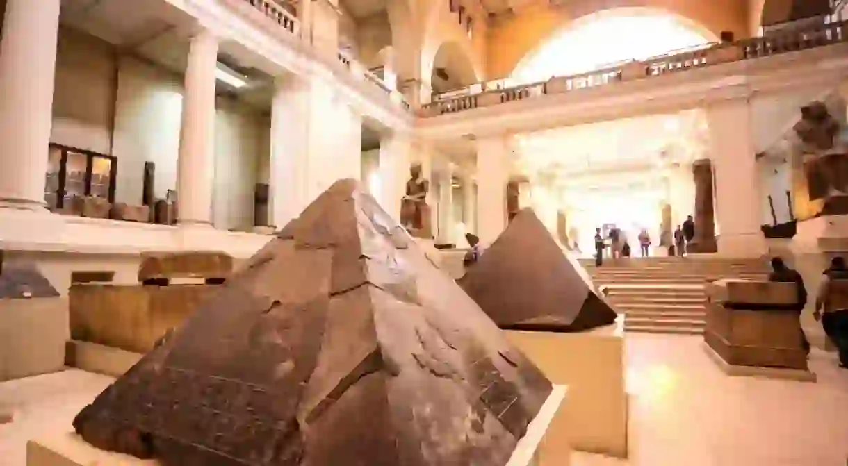 Interior of the Main Hall, The Museum of Egyptian Antiquities (Egyptian Museum), Cairo, Egypt, North Africa, Africa