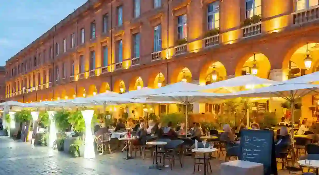 Toulouse, the cafes of Capitol Square